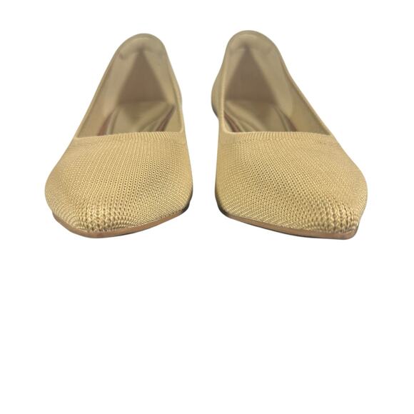 Vivaia Wedge Heels Sz 38 US 7 Beige Knit Pointed Toe Eco-Friendly Comfort Shoes - Picture 2 of 11